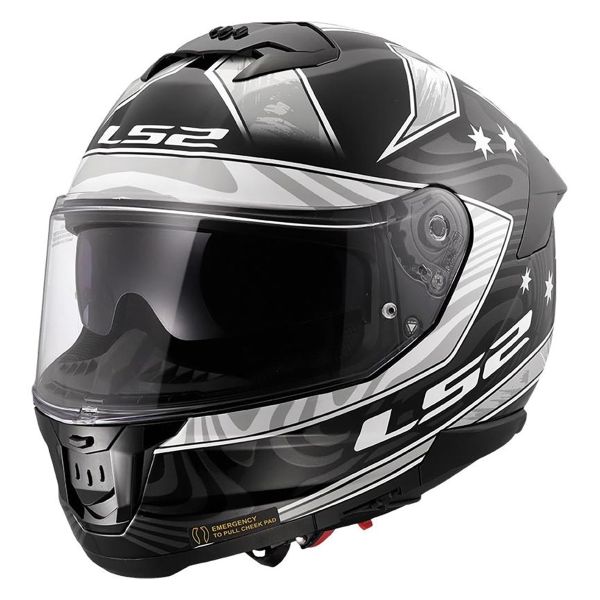 Integral LS2 Stream II Galdam Negro Blanco FF808 Integral LS2 Stream II Galdam Negro Blanco FF808