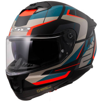 Casque Integral LS2 Stream II Road Matt Black Blue FF808 Casque Integral LS2 Stream II Road Matt Black Blue FF808