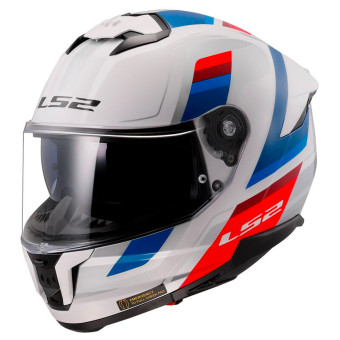 Casque Integral LS2 Stream II Vintage White Blue Red FF808 Casque Integral LS2 Stream II Vintage White Blue Red FF808