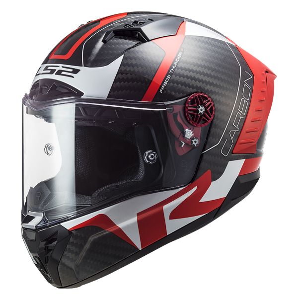Integral LS2 Thunder Carbon Racing 1 Red White FF805 Integral LS2 Thunder Carbon Racing 1 Red White FF805