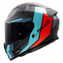 Casque Integral LS2 Vector II C Grid Rojo Cian FF811
