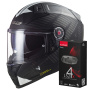 Casque Integral LS2 Vector II Splitter Black White FF811 + Kit Bluetooth 4X Cardo