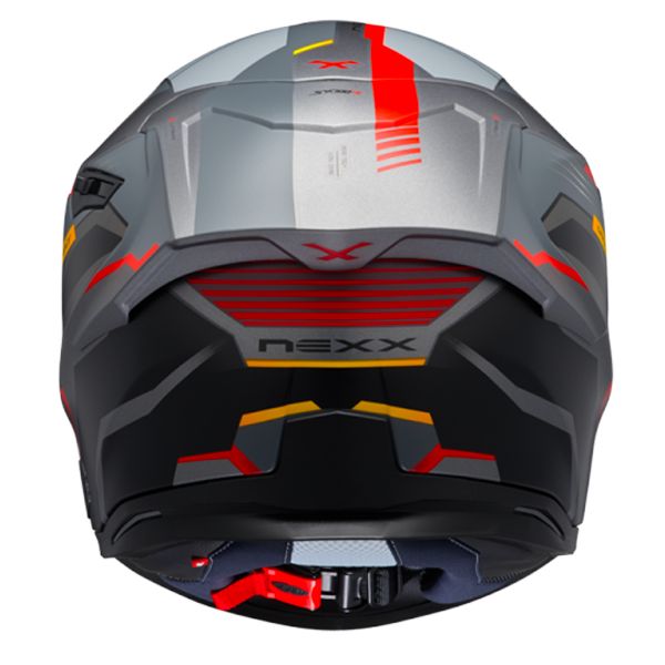 Nexx SX.100R Gridline Grey Red Matt