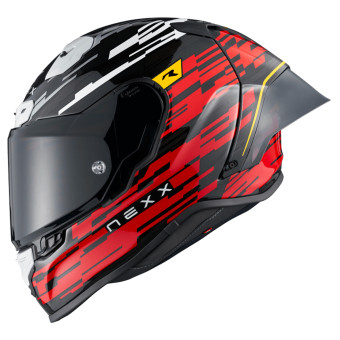 Nexx X.R3R Glitch Racer Red White + Kit Bluetooth Lokui K30