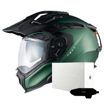 Casque Integral Nexx X.WED3 Plain Forest Matt + X.COM 3 Pro Casque Integral Nexx X.WED3 Plain Forest Matt + X.COM 3 Pro