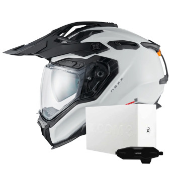 Casque Integral Nexx X.WED3 Plain White Pearl + X.COM 3 Casque Integral Nexx X.WED3 Plain White Pearl + X.COM 3