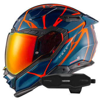 Casque Integral Nexx X.WST3 B-Side Blue Orange Teal + X.COM 3 Casque Integral Nexx X.WST3 B-Side Blue Orange Teal + X.COM 3