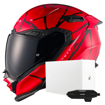 Casque Integral Nexx X.WST3 B-Side Red Mat + X.COM 3 Casque Integral Nexx X.WST3 B-Side Red Mat + X.COM 3