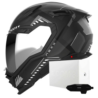 Casque Integral Nexx X.WST3 Fluence Black Silver Matt + X.COM 3 Casque Integral Nexx X.WST3 Fluence Black Silver Matt + X.COM 3