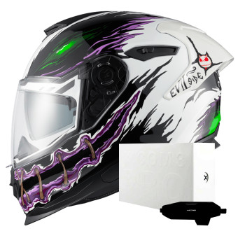 Integral Nexx Y.100R Night Rider White + X.COM 3 Pro