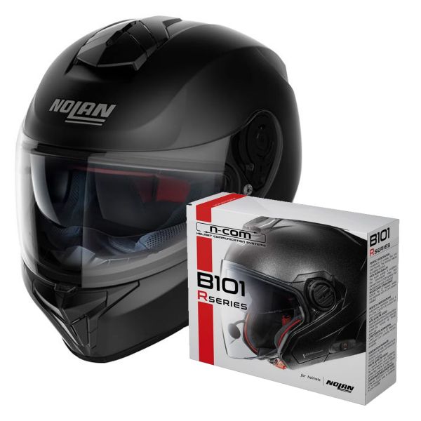Integral Nolan N80-8 Classic N-Com Flat Black 10 + Kit Bluetooth B101R
