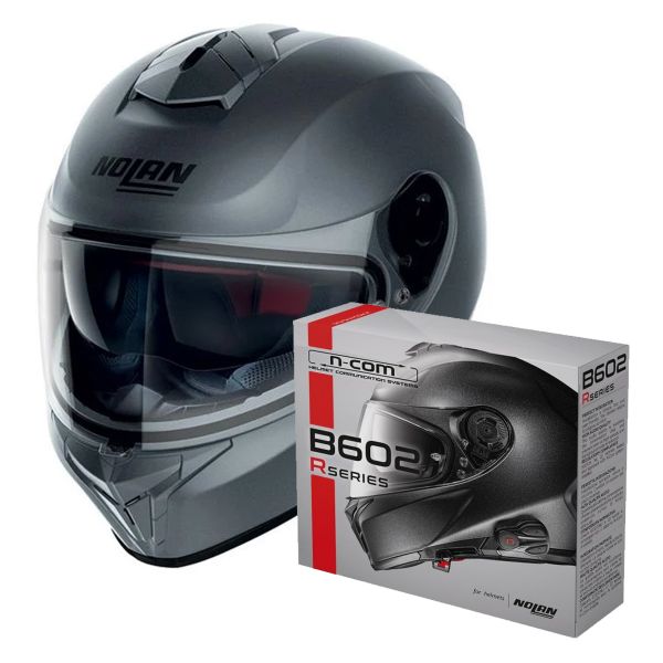 Integral Nolan N80-8 Classic N-Com Flat Vulcan Grey 2 + Kit Bluetooth B602R