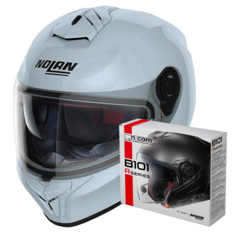 Integral Nolan N80-8 Classic N-Com Zephyr White 6 + Kit Bluetooth B101R