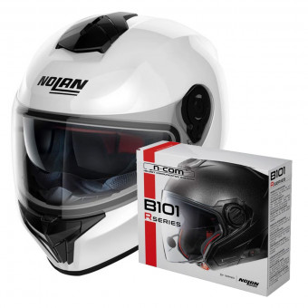 Integral Nolan N80-8 Special N-Com White 15 + Kit Bluetooth B101R