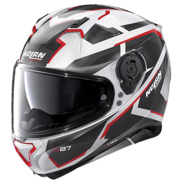 Integral Nolan N87 Plus Overland N-Com White Red 35