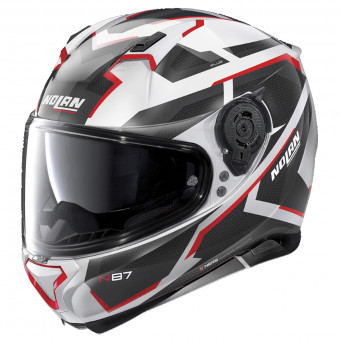 Nolan N87 Plus Overland N-Com White Red 35