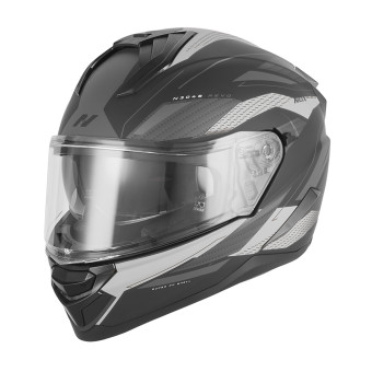 Casque Integral NOX N304S Revo Mat Black Silver