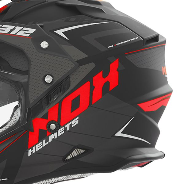 NOX N312 Vapor Matt Black Red
