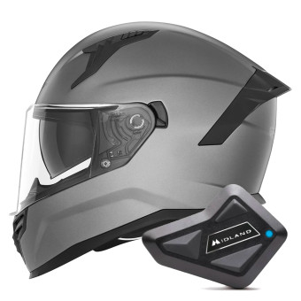 Integral NOX N401 Matt Titanium + Kit Bluetooth BT Mini
