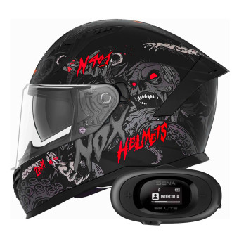 Integral NOX N401 Zumbi Matt Black Red + Kit bluetooth 5R Lite Solo