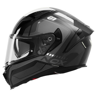 Casque Integral NOX N402 Mentor Black White Shiny