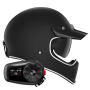 Casque Integral NOX Seventy II Matt Black + Kit Bluetooth 5S Solo