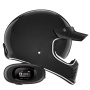 Casque Integral NOX Seventy II Shiny Black + Kit bluetooth 5R Lite