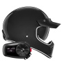 Casque Integral NOX Seventy II Shiny Black + Kit Bluetooth 5S Solo