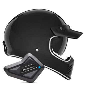 Integral NOX Seventy II Shiny Black + Kit Bluetooth BT Mini