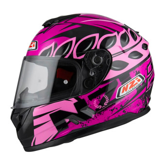 Casco Integral para mujer Negro y Rosado Certificado - Motofusion