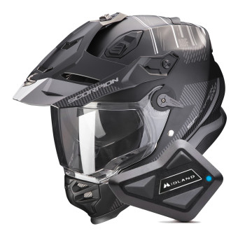 Integral Scorpion ADF 9000 Air Desert Matt Black Silver + Kit Bluetooth BT Mini