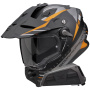 Casque Integral Scorpion ADF 9000 Air Feat Black Mat Silver Orange + Kit bluetooth Exo-Com Link-1