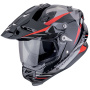 Casque Integral Scorpion ADF 9000 Air Feat Negro Plata Rojo