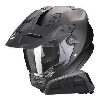 Integral Scorpion ADF 9000 Air Matt Pearl Black + Kit bluetooth Exo-Com Link-1