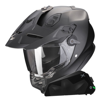 Integral Scorpion ADF 9000 Air Matt Pearl Black + Kit bluetooth Exo-Com Link-1C