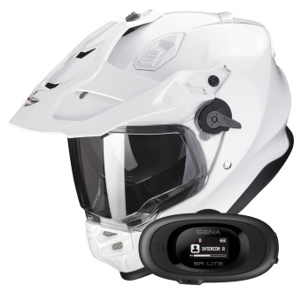 Integral Scorpion ADF 9000 Air Matt Pearl White + Kit bluetooth 5R Lite