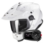 Casque Integral Scorpion ADF 9000 Air Matt Pearl White + Kit Bluetooth 5S