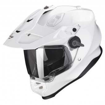 Scorpion ADF 9000 Air Matt Pearl White + Kit bluetooth Exo-Com Link-1
