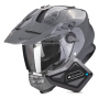 Casque Integral Scorpion ADF 9000 Air Solid Cement Grey + Kit Bluetooth BT Mini