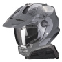 Casque Integral Scorpion ADF 9000 Air Solid Cement Grey + Kit bluetooth Exo-Com Link-1