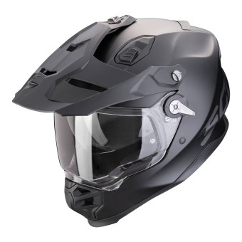 Scorpion ADF 9000 Air Solid Matt Black + Kit bluetooth Exo-Com Link-1C