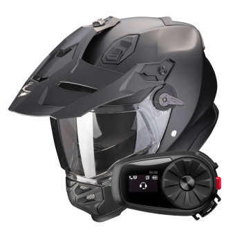 Integral Scorpion ADF 9000 Air Solid Matt Black + Kit Bluetooth 5S