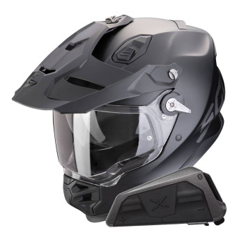 Integral Scorpion ADF 9000 Air Solid Matt Black + Kit bluetooth Exo-Com Link-1