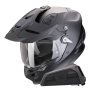 Casque Integral Scorpion ADF 9000 Air Solid Matt Black + Kit bluetooth Exo-Com Link-1