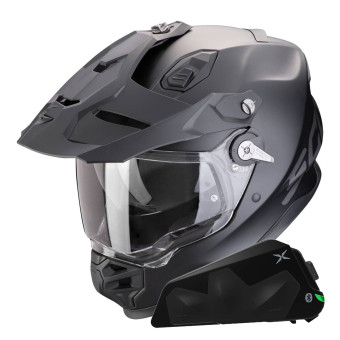 Integral Scorpion ADF 9000 Air Solid Matt Black + Kit bluetooth Exo-Com Link-1C