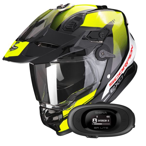 Integral Scorpion ADF 9000 Air Trail Black Neon Yellow + Kit bluetooth 5R Lite