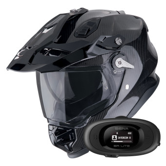 Integral Scorpion ADF 9000 Carbon Air Solid Black + Kit bluetooth 5R Lite