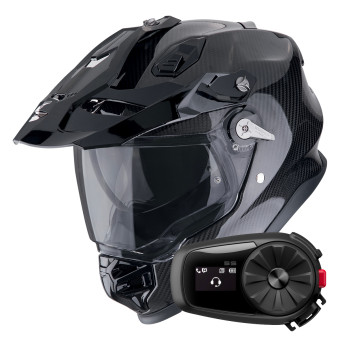 Integral Scorpion ADF 9000 Carbon Air Solid Black + Kit Bluetooth 5S Solo