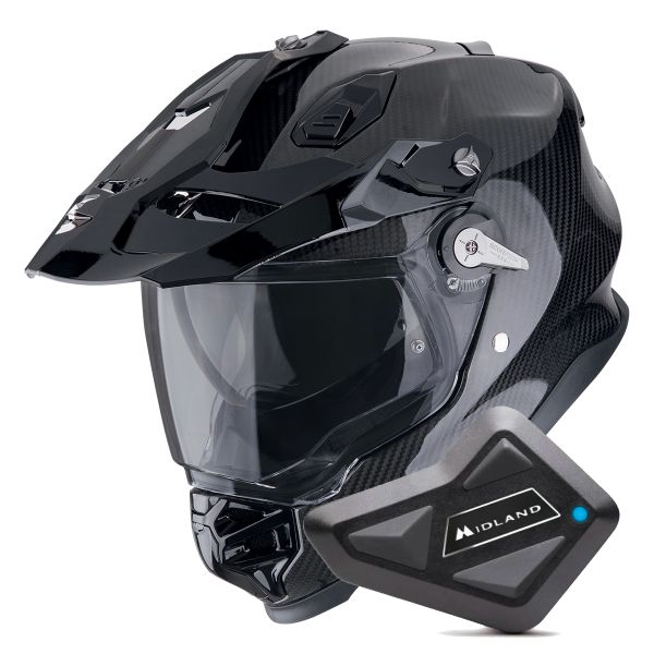 Integral Scorpion ADF 9000 Carbon Air Solid Black + Kit Bluetooth BT Mini Integral Scorpion ADF 9000 Carbon Air Solid Black + Kit Bluetooth BT Mini