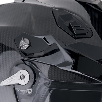 Scorpion ADF 9000 Carbon Air Solid Black + Kit bluetooth Exo-Com Link-1C